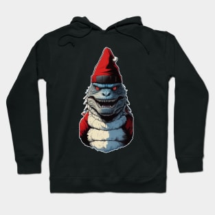 Godzilla wear santa hat Hoodie